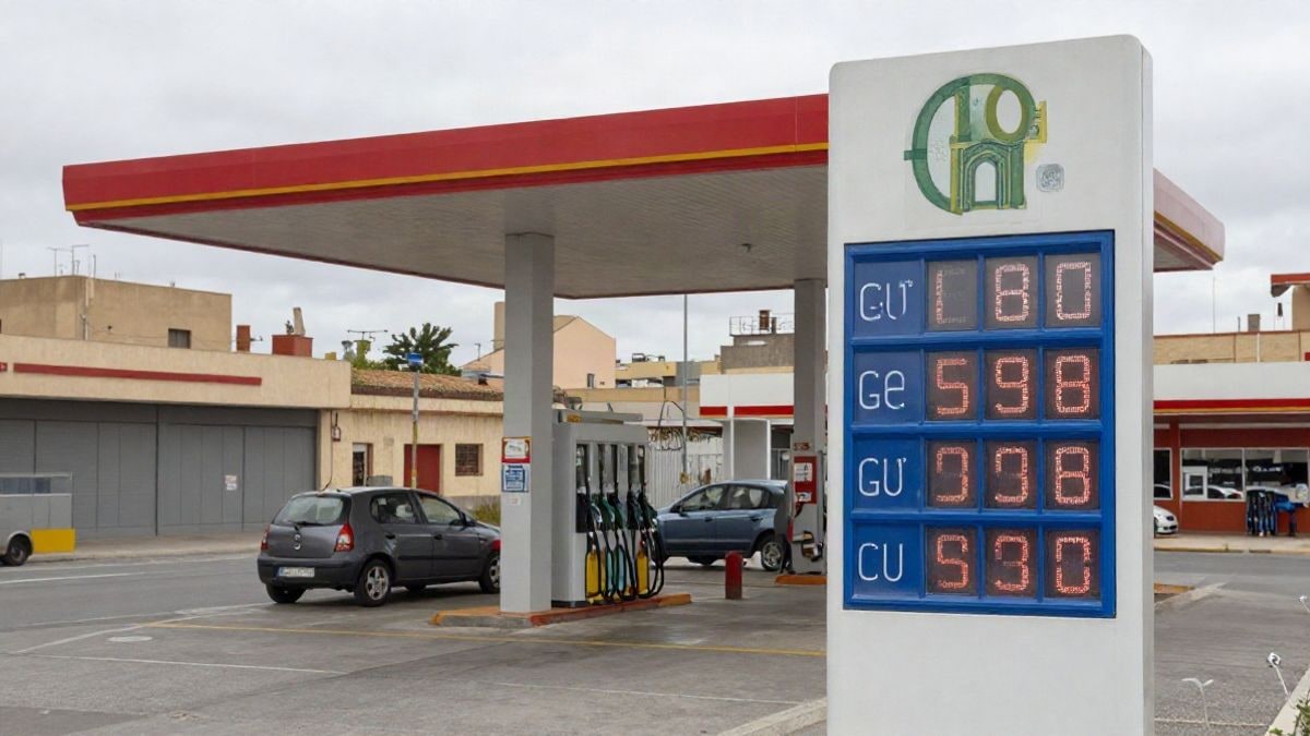Imagen ilustrativa: cartel de precios de combustible en una gasolinera genérica.