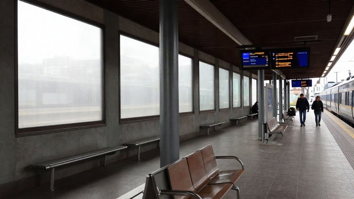 Imagen ilustrativa: andén de una estación de tren con luz lateral entrando por las ventanas