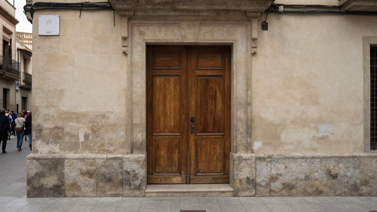Illustrative image: entrance of a generic judicial building in a Spanish city